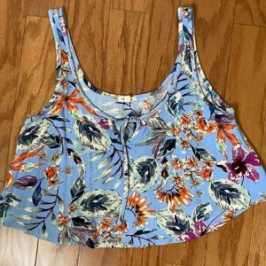 Multi colored floral crop top